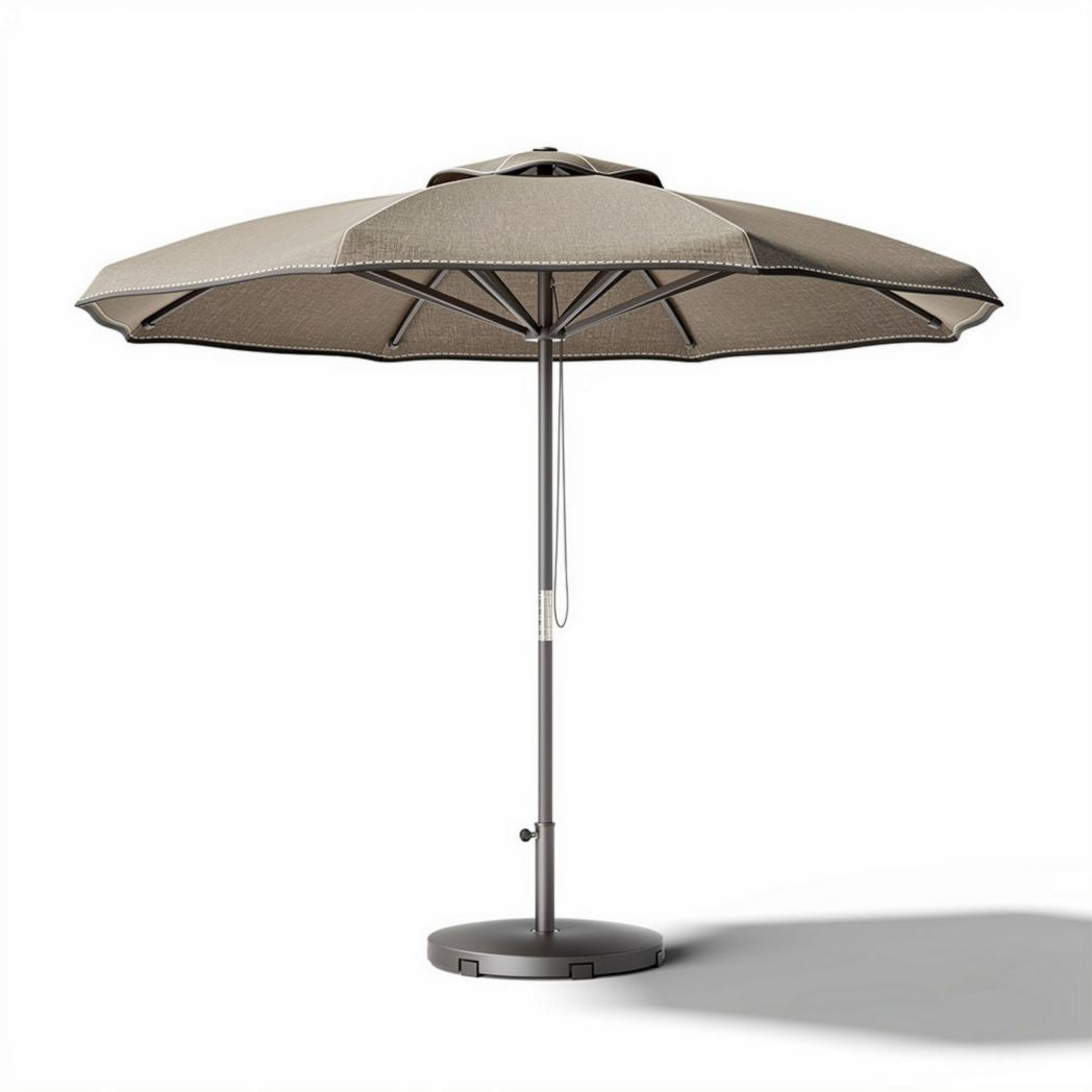 ombrellone da giardino in alluminio 200 x 200 x 250cm colore beige con apertura manuale