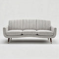 Divano grigio in tessuto dimensioni 200 x 85 x 75cm per soggiorno moderno